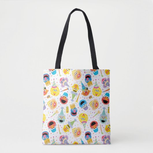 Tote Bag Crayon Sesame Pals Party Pattern (Devant)