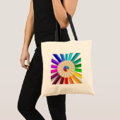 Tote Bag Crayons colorés cerclés (Devant (produit))
