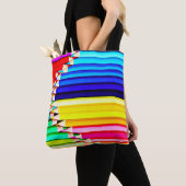 Tote Bag Crayons colorés, professeur d'art (De près)