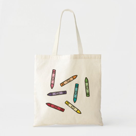 Tote Bag Crayons de couleurs (Devant)