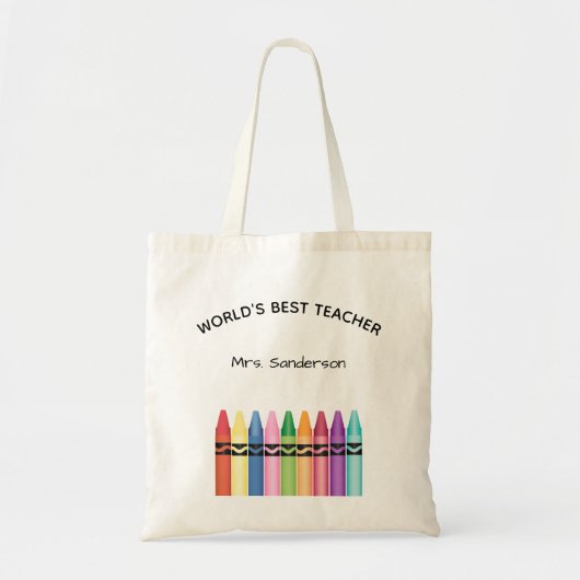 Tote Bag Crayons de reconnaissance des enseignants de l'éco (Devant)