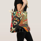 Tote Bag Crazy Cat (De près)