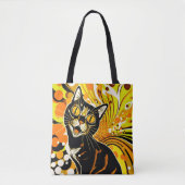 Tote Bag Crazy Cat (Devant)