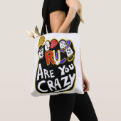 Tote Bag Crazy Good Vibes, Vibrant (De près)