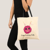 Tote Bag Crazy Knitting Lady (Devant (produit))