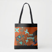 Tote Bag Crazy Quilt Fractal Abstrait (Devant)