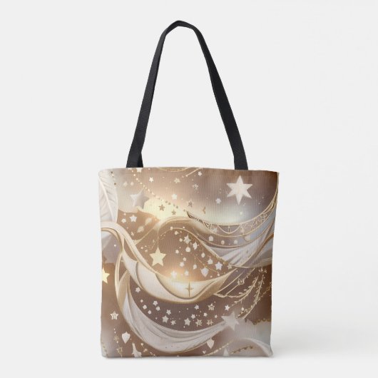 Tote Bag Cream Pale Gold Moon Timeless Elegance (Dos)