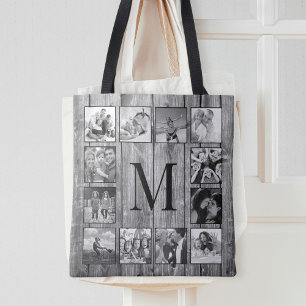 Tote Bag Create Your Custom Photo Collage Rustic Farmhouse