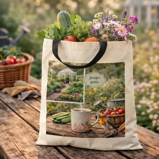 Tote Bag Create your own Coffee before gardening photo