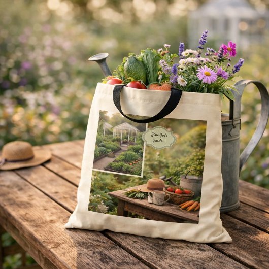 Tote Bag Create your own Coffee before gardening photo