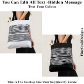 Tote Bag Create Your Own Custom Short Hidden Message 104B