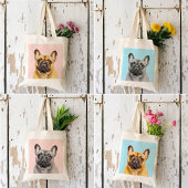 Tote Bag Create Your Own Pet Portrait | Black and White 