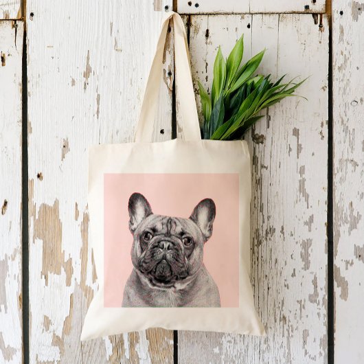 Tote Bag Create Your Own Pet Portrait | Black and White 