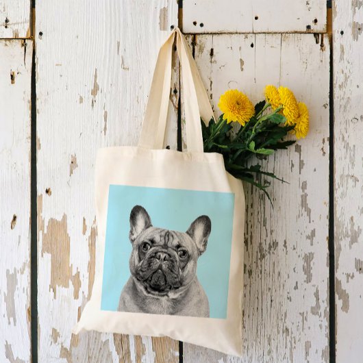 Tote Bag Create Your Own Pet Portrait | Black and White 