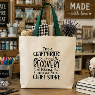 Tote Bag Créateur d'artisanat drôle Craftaholic