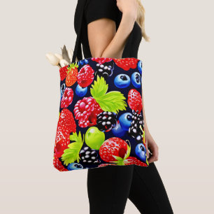 Tote Bag Création de mélange de baies colorées