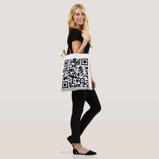 Tote Bag Création instantanée de code QR (en entrant votre  (Sur le modèle)
