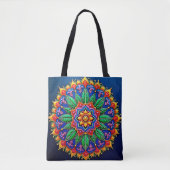 Tote Bag Créativité vibrante de mandala (Devant)
