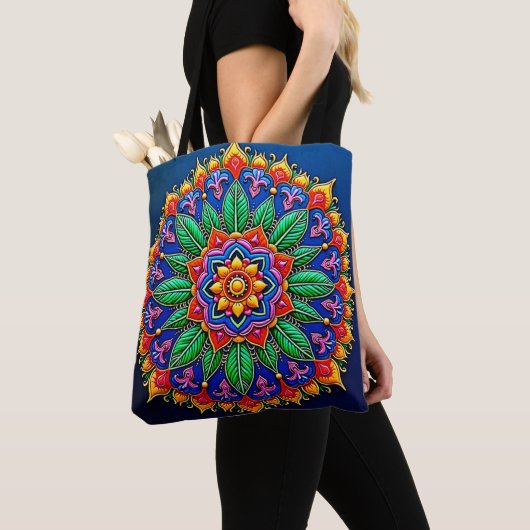Tote Bag Créativité vibrante de mandala (De près)