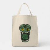 Tote Bag Créature à dent de grotesque émeraude (Dos)