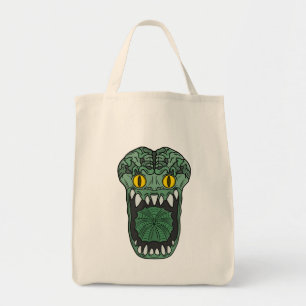 Tote Bag Créature à dent de grotesque émeraude