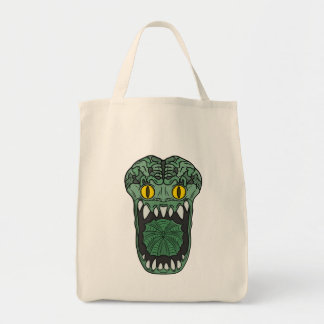 Tote Bag Créature à dent de grotesque émeraude
