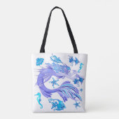 Tote Bag Créature de la fée mauve de sirène (Dos)