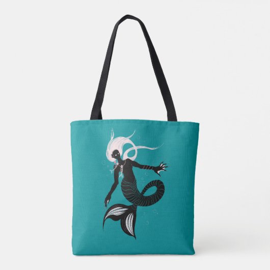 Tote Bag Créature marine de dark fantasy Mermaid gothique (Dos)
