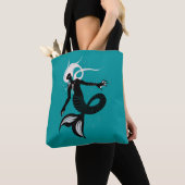 Tote Bag Créature marine de dark fantasy Mermaid gothique (De près)