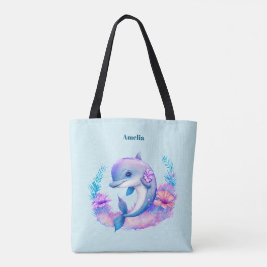 Tote Bag Créature Mer Dauphin Cute (Dos)