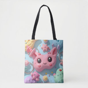 Tote Bag Créatures Fantastiques Pastel Kawaii