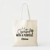Tote Bag Créé Avec Un But Motivationnel Chrétien (Devant)