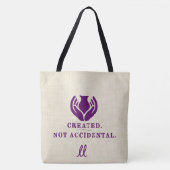Tote Bag Créé. Pas accidentel. (Devant)