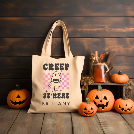 Tote Bag Creep it Real Retro Halloween Super