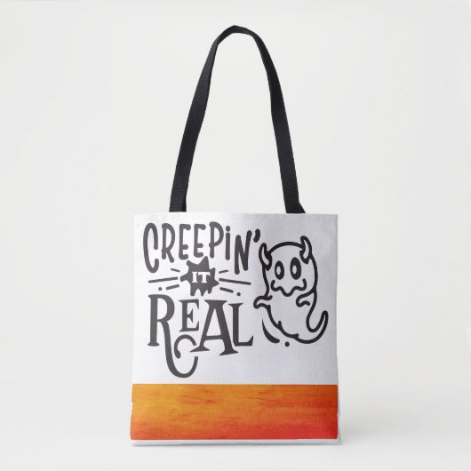 Tote Bag Creepin' it real avec un motif fantôme mignon (Devant)