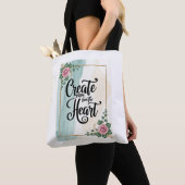 Tote Bag Créer avec le cœur (De près)