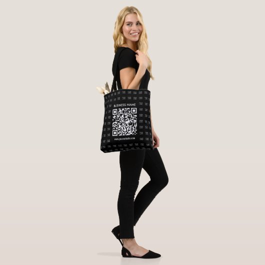Tote Bag Créer instantanément du code QR scannable et du Mo (Sur le modèle)