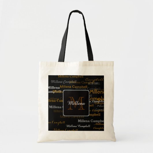 Tote Bag créer/personnaliser votre propre monogrammed (Devant)