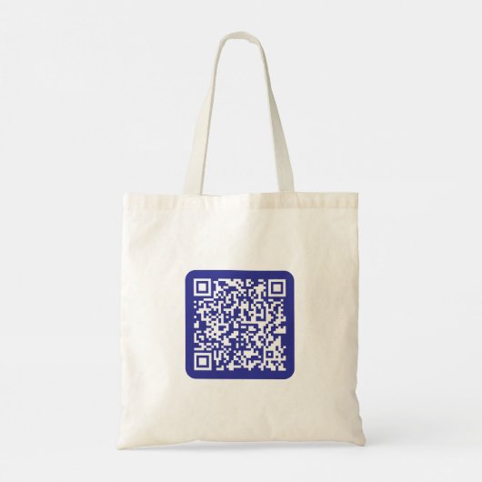 Tote Bag Créer un code QR analysable | Bleu foncé modifiabl (Dos)
