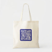 Tote Bag Créer un code QR analysable | Bleu foncé modifiabl (Devant)
