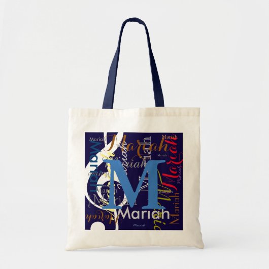Tote Bag créer un monogramme de musique avec des noms de co (Devant)