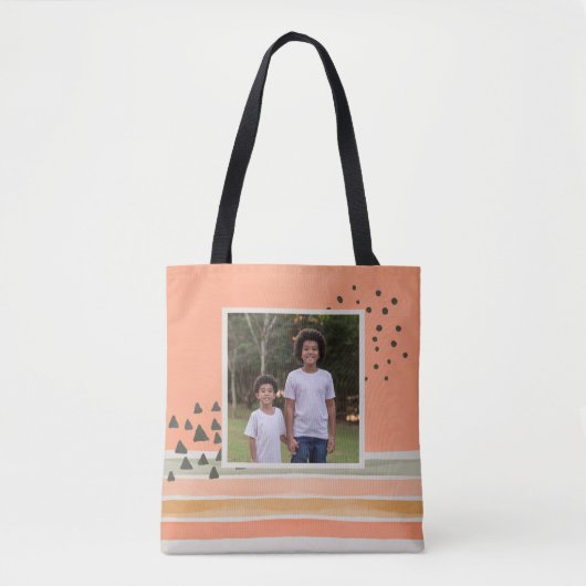 Tote Bag Créer votre propre photo aquarelle Boho (Devant)