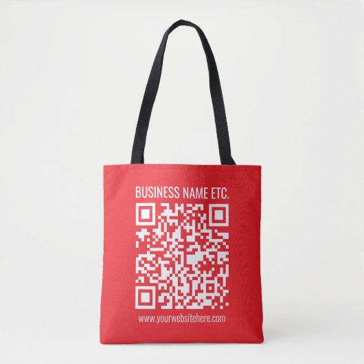Tote Bag Créez instantanément votre propre code QR | Rouge  (Devant)
