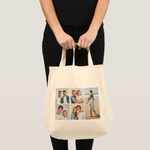 Tote Bag Créez votre propre collage de 5 photos