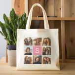 Tote Bag Créez votre propre collection Instagram Monogramme<br><div class="desc">Vous pouvez utiliser 8 photos carrés ou Instagram pour cette conception. Utilisez 8 photos carrés pour créer un cadeau unique et personnel. Ou vous pouvez garder le chiot hipster et faire un gardien branché. Si vous avez besoin d'ajuster les images,  cliquez sur l'outil personnaliser pour apporter des modifications.</div>