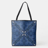 Tote Bag Créez Votre Propre Impression de Denim Bleu Profon (Devant)