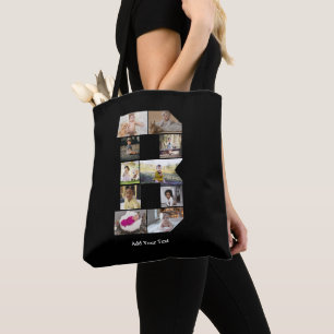 Tote Bag Créez votre propre lettre B Collage photo