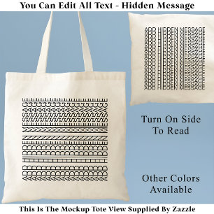 Tote Bag Créez votre propre message long caché 148B nouveau