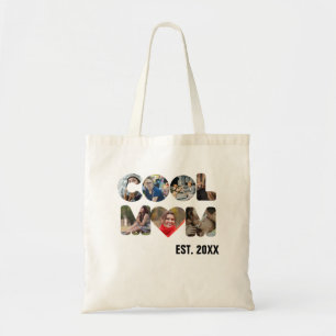 Tote Bag Créez votre propre photo Cool mère 7 lettres pour