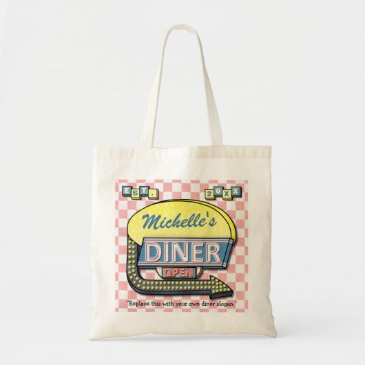 Tote Bag Créez votre propre rétro signe fait sur commande (Devant)